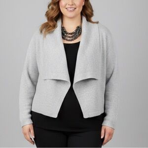 😍SHOW SPECIAL - OLD NAVY Grey Wrap Style Open Cardigan Sweater XL